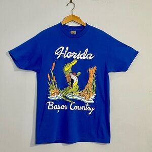 90’s Florida Alligator Violin Swamp Graphic Single Stitch Tee L